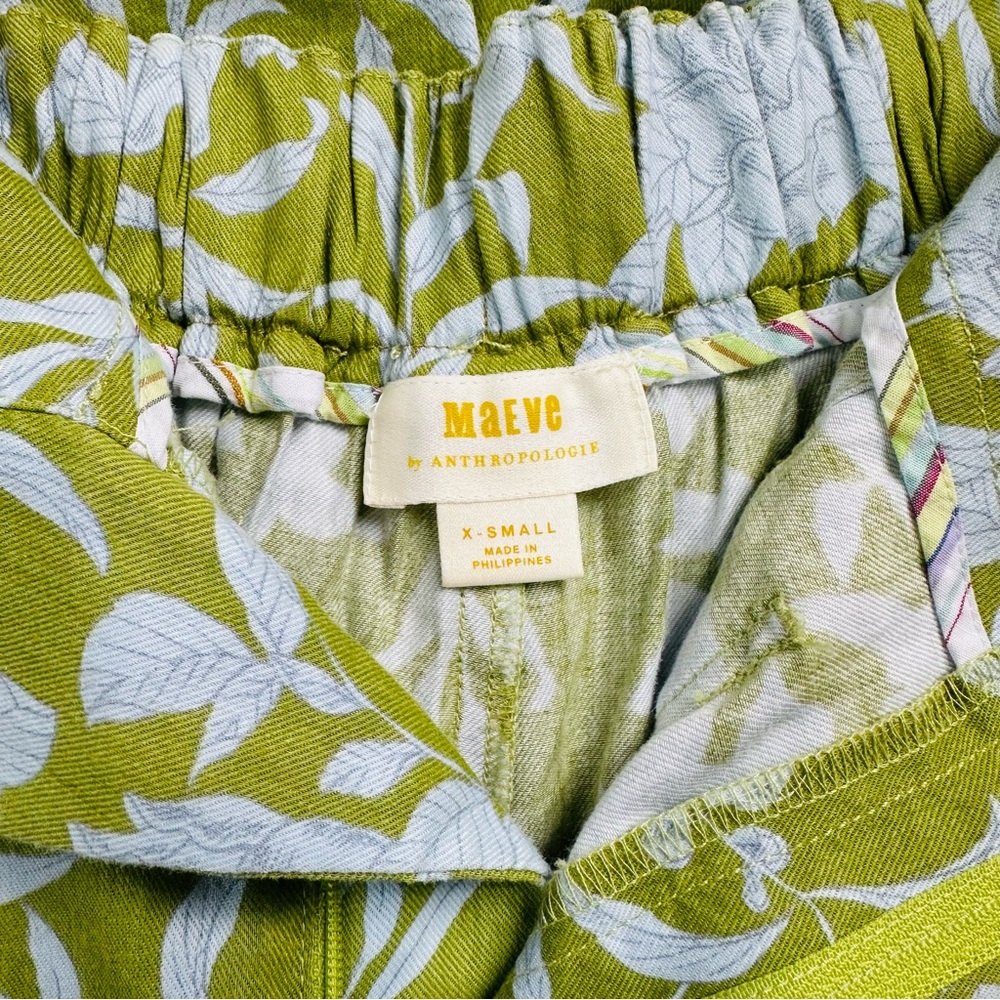 Anthropologie Maeve London Wide Leg Pants in Blue Motif XS - Picture 6 of 13